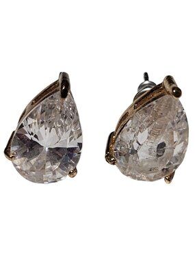 Elegant Rhinestone Earrings Pear Teardrop Stud Classic Fashion Jewelry Women